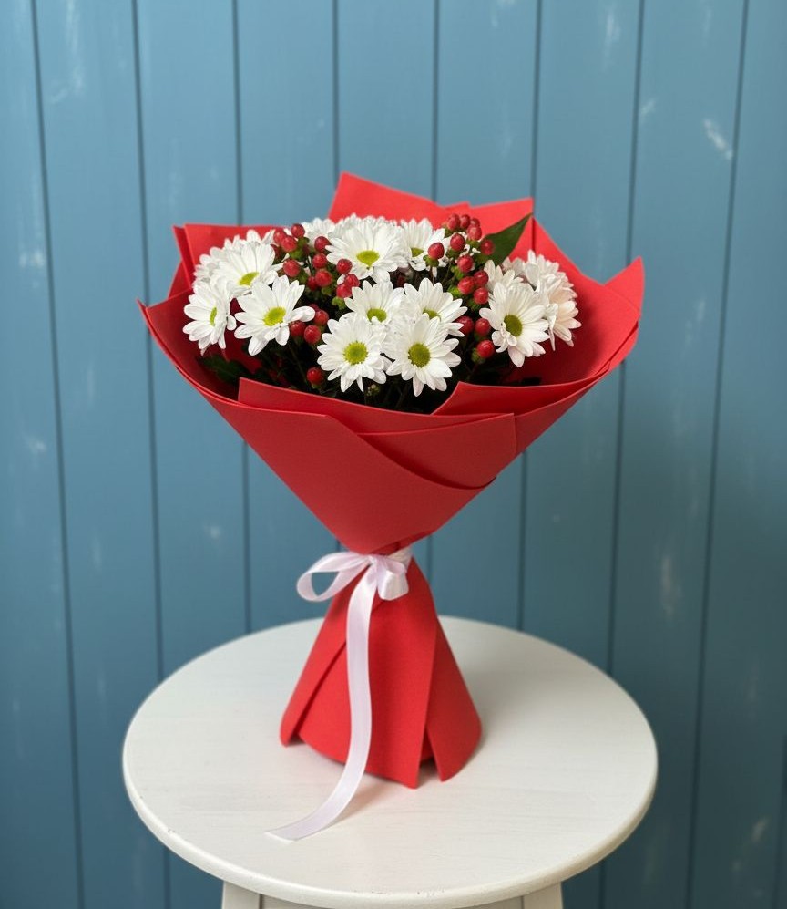 Букет цветов из: Хризантемы в Дракино