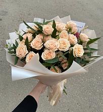 Букет Кремовые розы Латте в Дракино