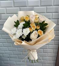 Букет цветов из:  Розы и Хризантемы в Дракино