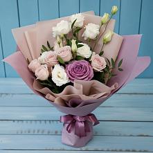 Букет цветов из:  Розы и Лизиантусы в Дракино