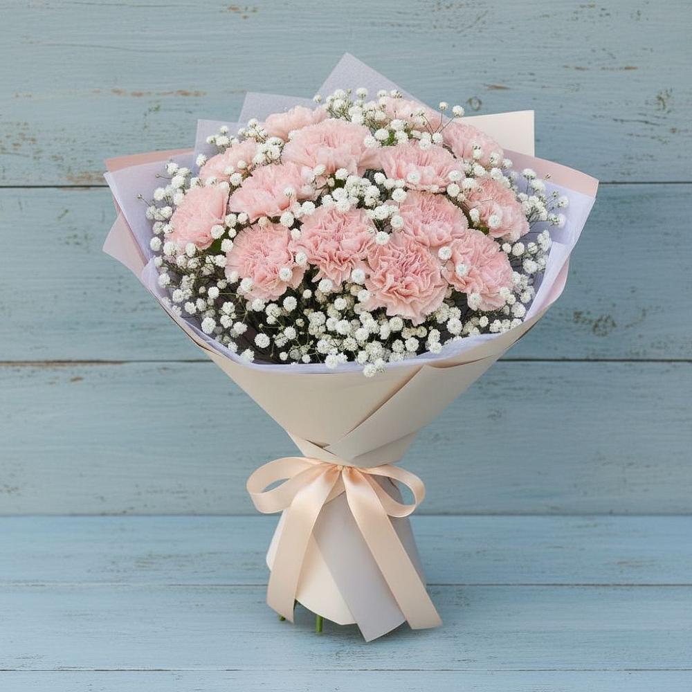 Букет цветов из: Гвоздики в Дракино