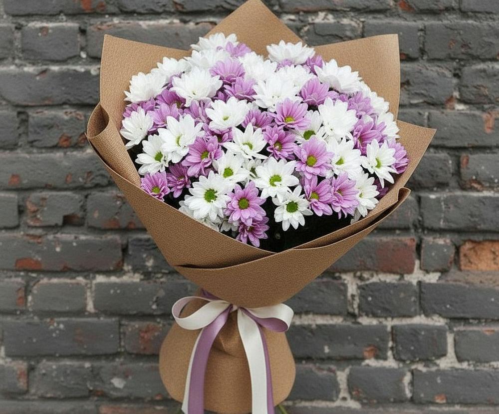 Букет цветов из: Хризантемы в Дракино