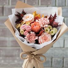 Букет цветов из:  Гвоздики, Хризантемы и Розы в Дракино