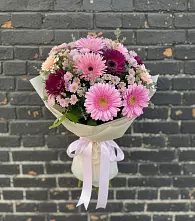 Букет цветов из:  Герберы и Хризантемы #REPLACE_PRED# Дракино