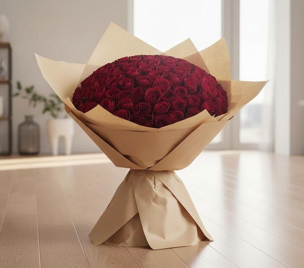 Букет 101 Красная роза в Дракино