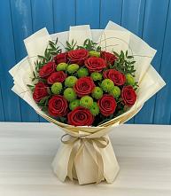 Букет цветов из:  Розы и Хризантемы #REPLACE_PRED# Дракино