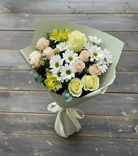 Букет цветов из:  Альстромерии, Розы и Хризантемы #REPLACE_PRED# Дракино