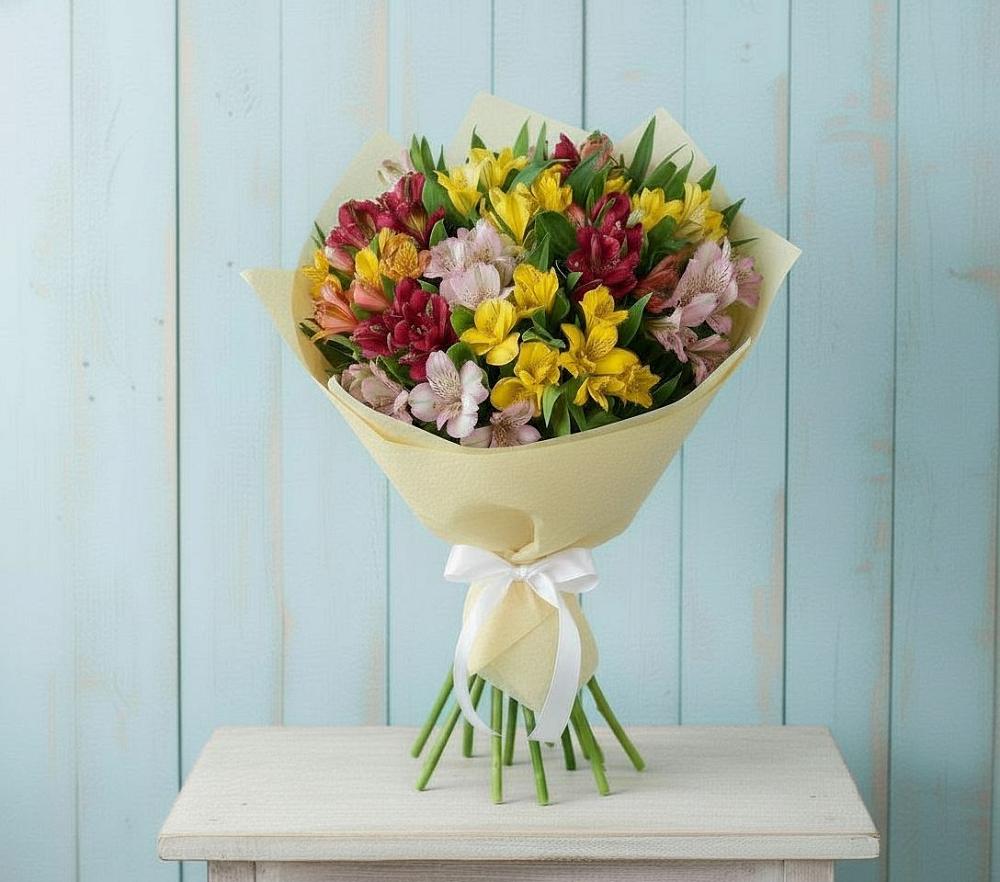 Букет цветов из: Альстромерии в Дракино