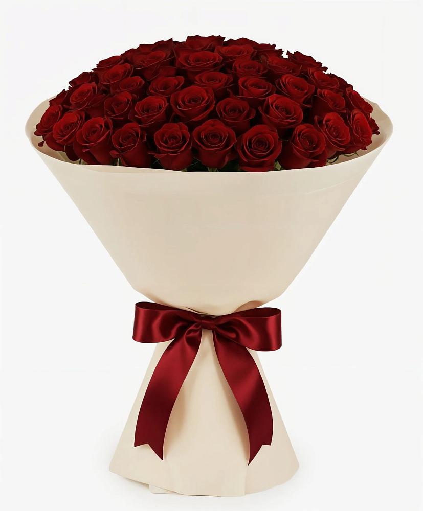 Букет 101 Бордовая роза Блэк Бакарра в Дракино