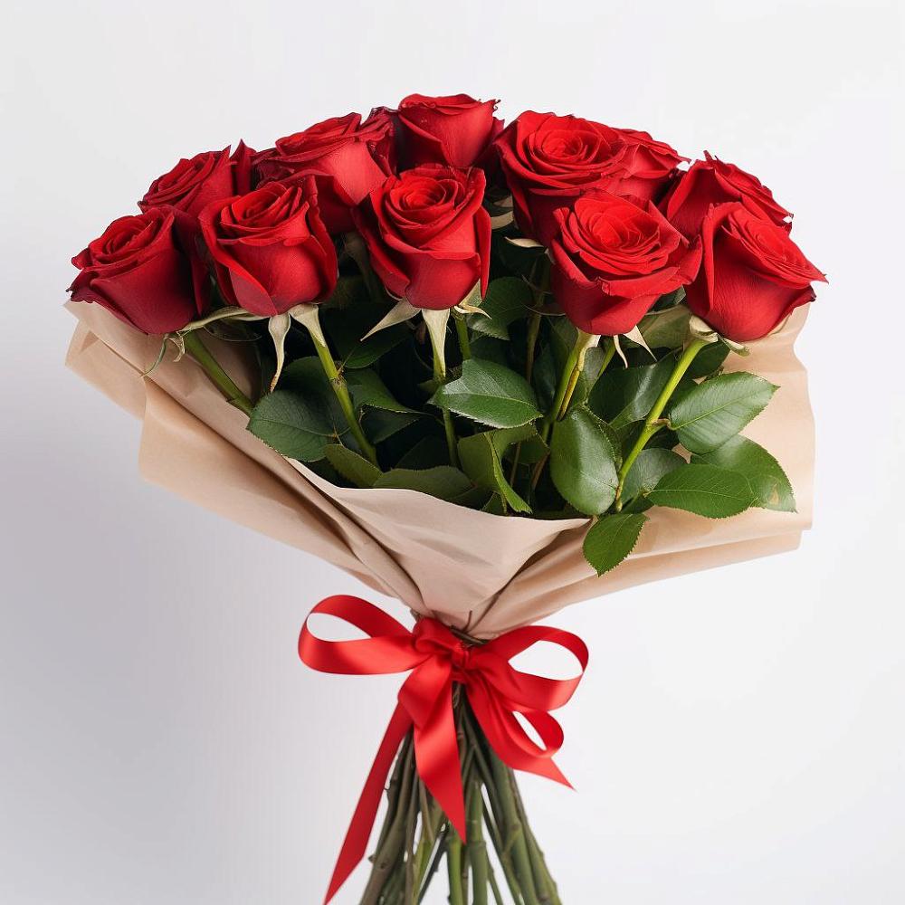 Букет 11 Красных роз Эдлесс Лав в Дракино