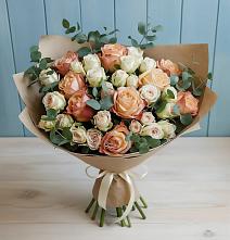 Букет цветов из:  Альстромерии и Розы #REPLACE_PRED# Дракино